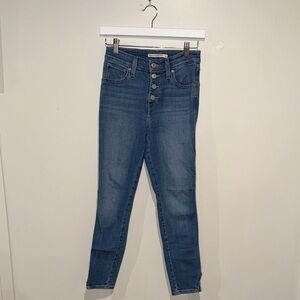 127 Levi's High Rise Skinny Ankle Blue Jeans